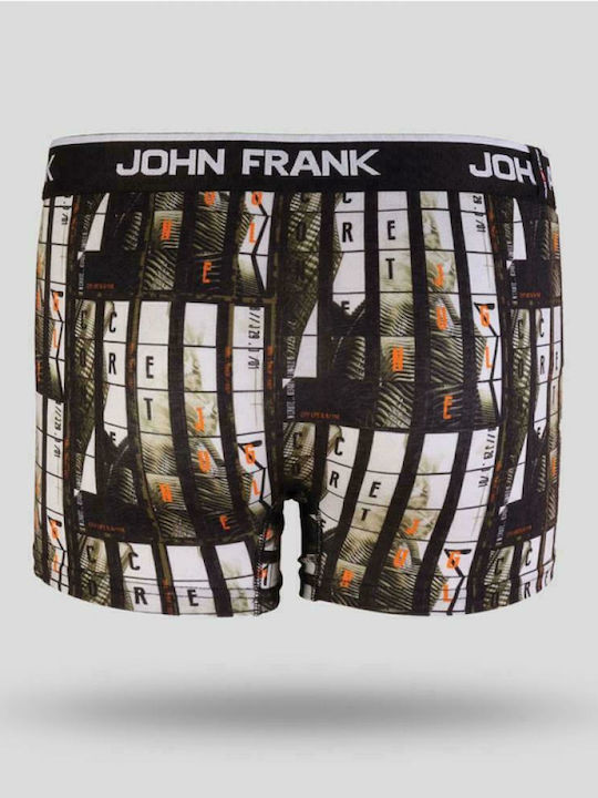 John Frank Scape Herren Boxershorts Schwarz mit Mustern 1Packung