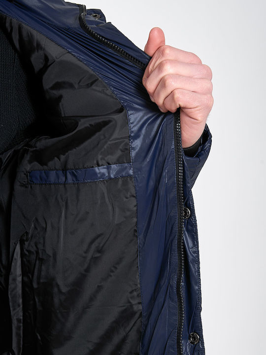 Χειμωνιάτικο Μπουφάν Puffer Navy Μπλε