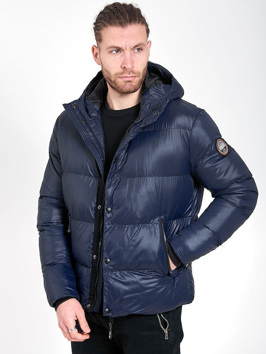Χειμωνιάτικο Μπουφάν Puffer Navy Μπλε