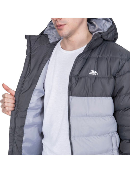 MAJKCAN20007 Χειμωνιάτικο Μπουφάν Puffer Grey / Black