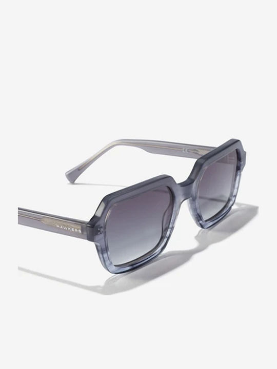 Hawkers Minimal Women's Sunglasses with Gray Plastic Frame and Gray Gradient Lens
