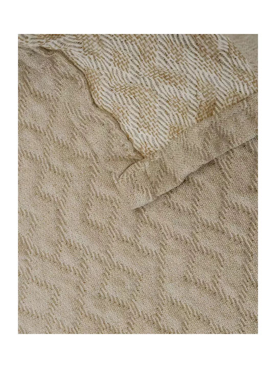 Pennie Augerinos Single Cotton & Polyester Coverlet Άμμου 170x260cm