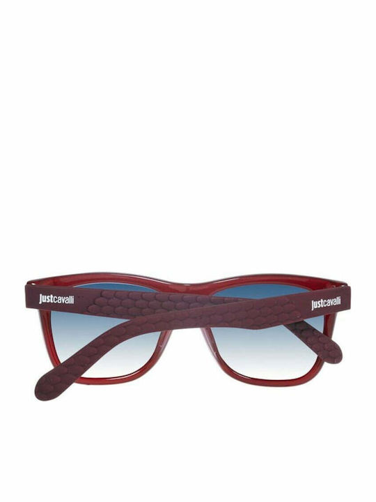 Just Cavalli Women's Sunglasses with Red Plastic Frame and Blue Gradient Lens JC648S 66C