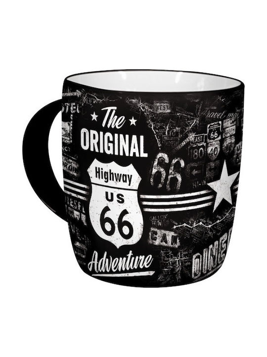 Nostalgic Art US Highways Highway 66 The Original Adventure Ceramic Cup Black 330ml 43012