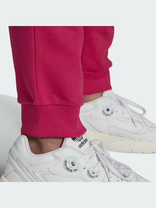 Essentials Adicolor Slim Ψηλόμεσο Παντελόνι Φόρμας με Λάστιχο Real Magenta