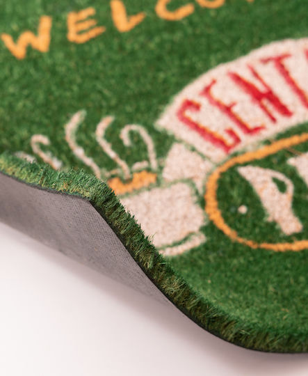 Grupo Erik Entrance Mat made of Coir with Anti-slip Backing Friends Central Perk Green 40x60cm