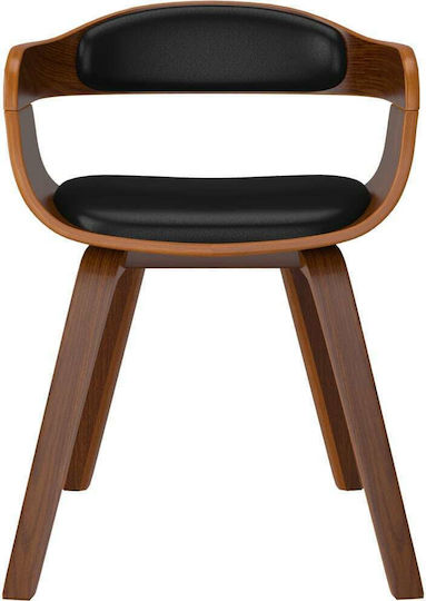 Dining Room Artificial Leather Armchair Black 49x51x70cm 6pcs