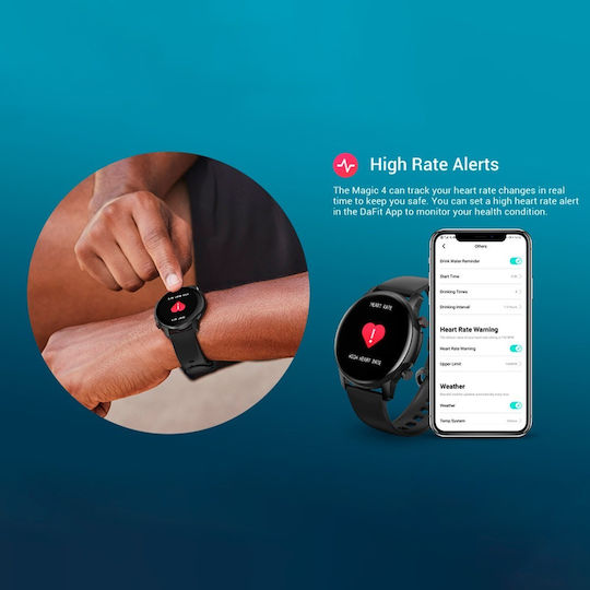 Kospet Magic 4 46mm Αδιάβροχο Smartwatch με Παλμογράφο (Ροζ)