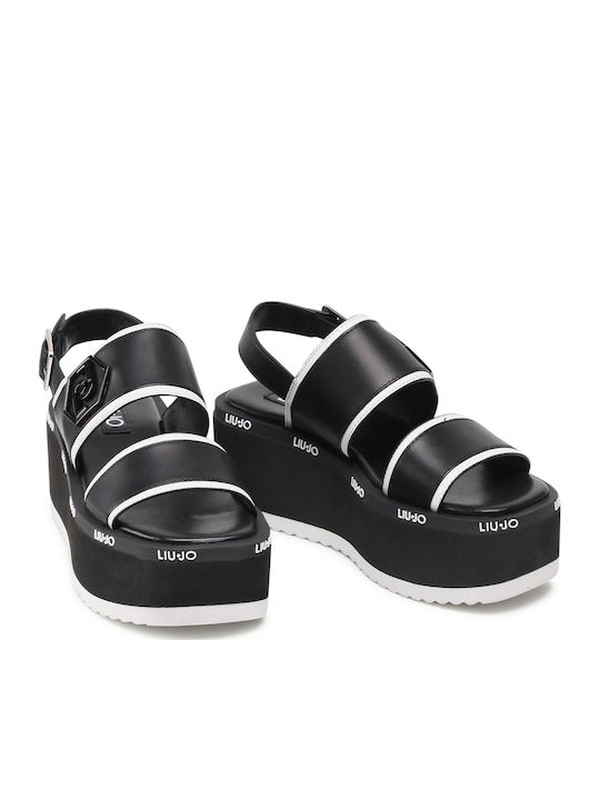 Aba Leather Women's Flat Sandals Black