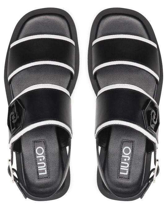Aba Leather Women's Flat Sandals Black