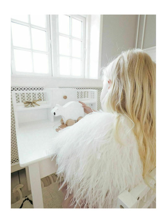 Kids Desk made of Solid Wood White 60x44x71cm