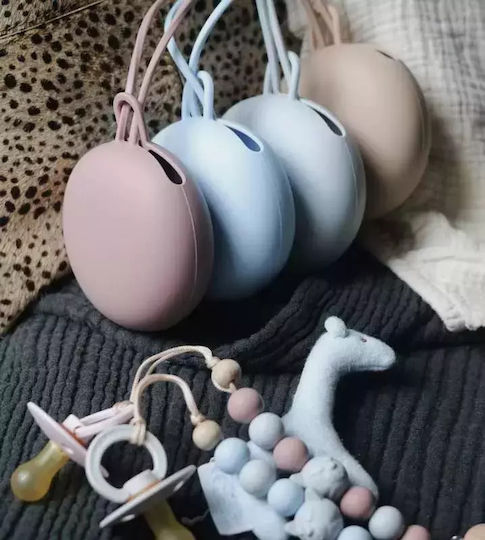 Nibbling Silicone Blue Pacifier Case