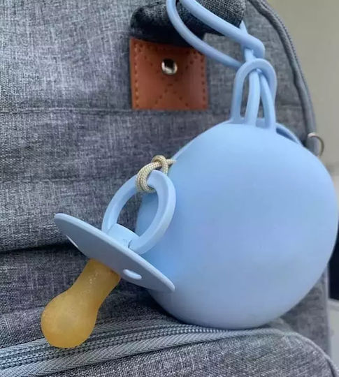Nibbling Silicone Blue Pacifier Case