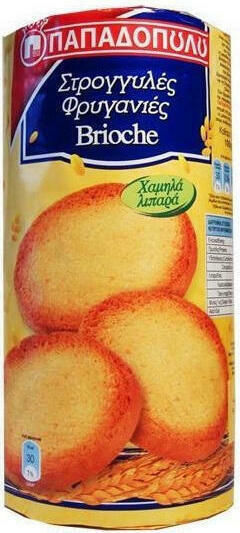 Papadopoulou Toasts Wheat Round Brioche 125gr