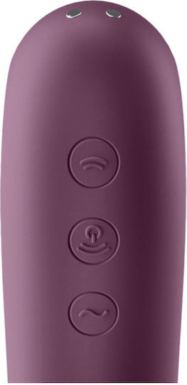 Satisfyer Dual Kiss Sauger Vagina mit Vibration Wine Red 1Stück