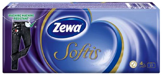 Zewa Softis Classic 15 Packs Pocket Tissues (15pcs/Pack)