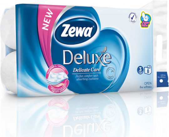 Zewa Deluxe Toilettenpapier 8 Rollen 3 Blätter (96gr/Rolle)