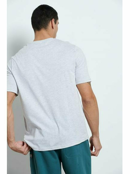 BodyTalk Ανδρικό T-shirt Grey Melange με Στάμπα