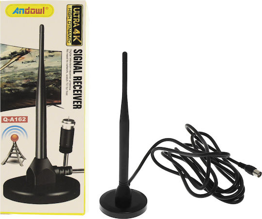 Andowl Q-A162 Indoor TV Antenna (Does not Require Power Supply) Black