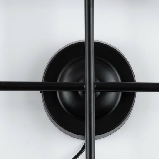 GloboStar Piping Vintage Wandleuchte mit E27-Fassung Schwarz 40,5x52x52 cm