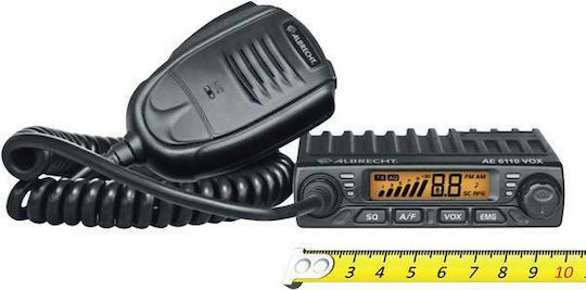 Albrecht AE 6110 Vox Mini CB Автомобилен 4W В Черен Цвят
