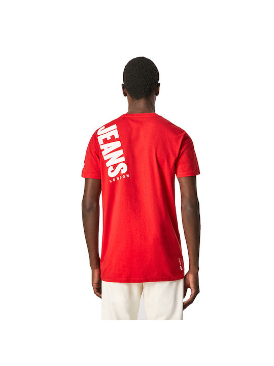 Pepe Jeans Men's Short Sleeve T-shirt Red