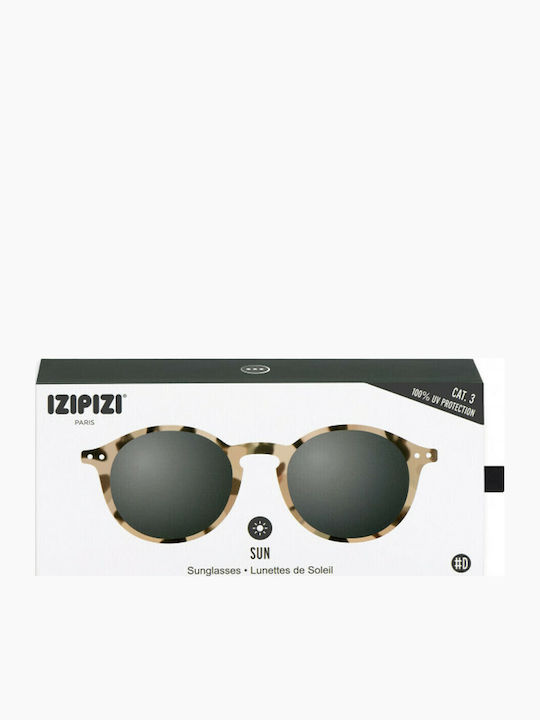 Izipizi Unisex Γυαλιά Ηλίου με Καφέ Ταρταρούγα Σκελετό και Μαύρο Φακό