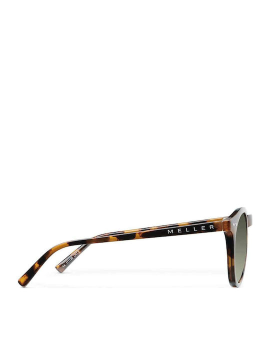 Meller Kubu Unisex Sunglasses with Brown Plastic Frame and Green Lens K-TIGOLI