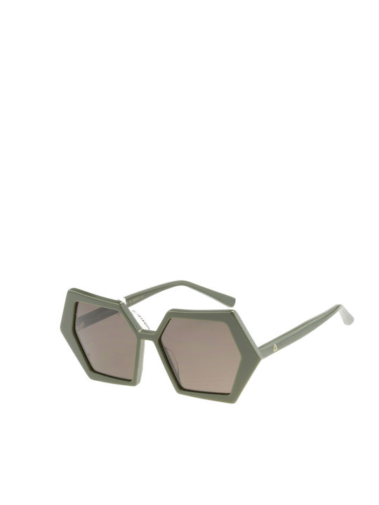 Zeus & Dione Hexagon Feminini Ochelari de soare cu Verde Cadru