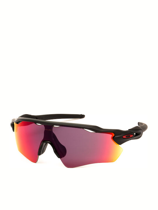 Oakley Radar Ev Path Ανδρικά Γυαλιά Ηλίου με Μαύρο Κοκκάλινο Σκελετό και Μωβ Καθρέφτη Φακό OO9208-46