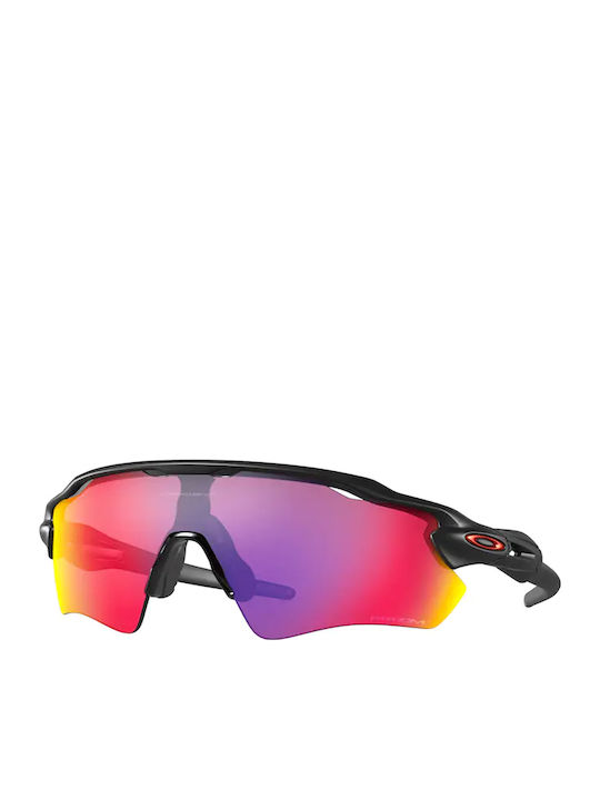 Oakley Radar Ev Path Ανδρικά Γυαλιά Ηλίου με Μαύρο Κοκκάλινο Σκελετό και Μωβ Καθρέφτη Φακό OO9208-46