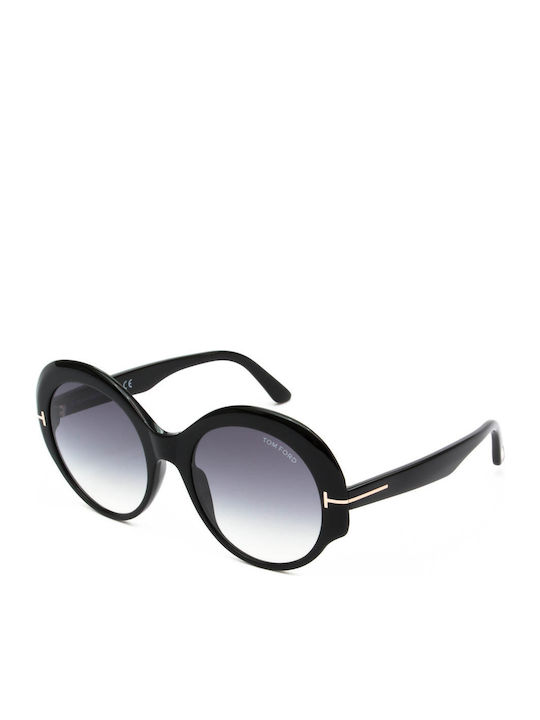 Tom Ford Women's Sunglasses with Black Plastic Frame and Black Gradient Lens FT0873 01B
