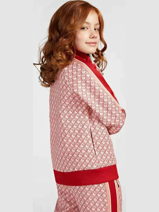 Kids Sweatshirt Cardigan with Hood Red