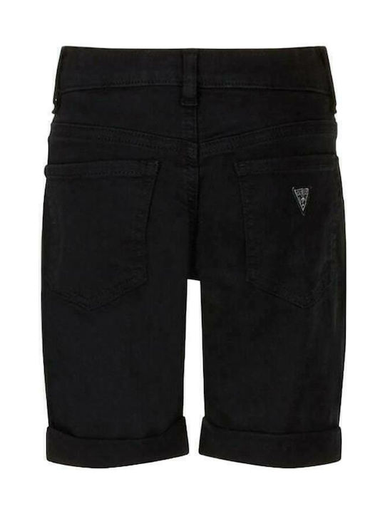 Guess Șort/Bermude pentru copii din material textil Bull Denim Shorts Negru