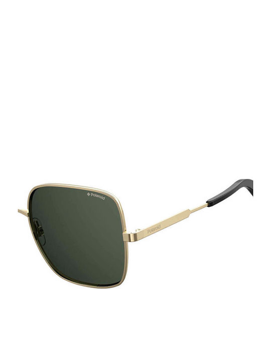 Polaroid Women's Sunglasses with Gold Metallic Frame and Grey Polarized Lenses PLD6060/S 2F7/M9