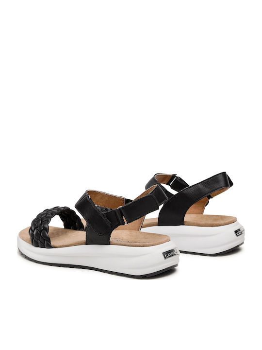 Anatomic Women's Leather Ankle Strap Platforms Black