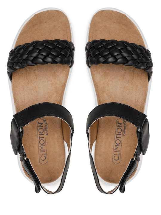 Anatomic Women's Leather Ankle Strap Platforms Black