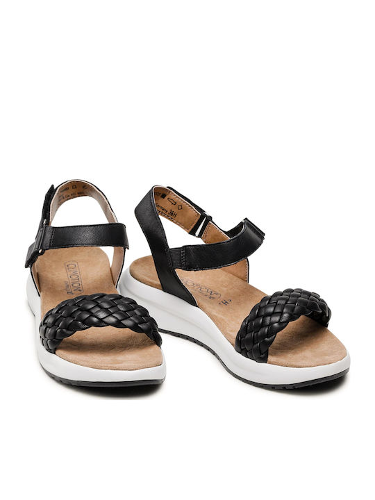 Anatomic Women's Leather Ankle Strap Platforms Black