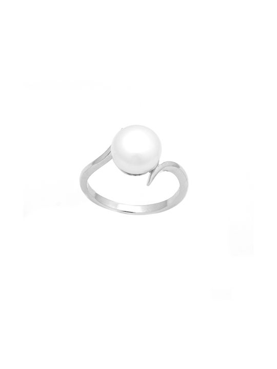 Women's Silver Ring with Pearl