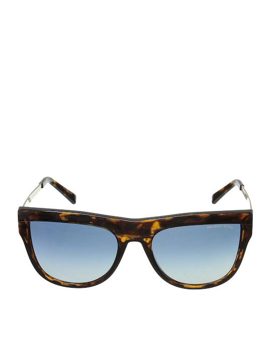Michael Kors St.kitts Women's Sunglasses with Brown Tartaruga Frame and Blue Gradient Lens MK2073 33334L
