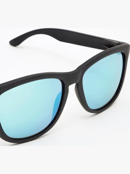 Hawkers One Unisex Γυαλιά Ηλίου με Μαύρο Κοκκάλινο Σκελετό και Τιρκουάζ Καθρέφτη Φακό OTR29