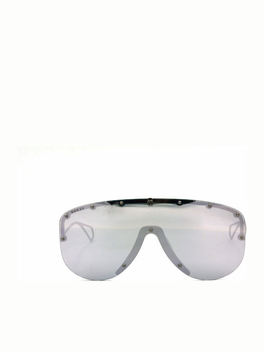 Gucci Sonnenbrillen mit Silber Rahmen und Silber Spiegel Linse GG0667S 002