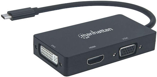 Manhattan USB-C Docking Station mit HDMI Schwarz (152983)