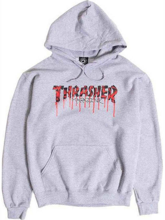 Blood Drip Sweatshirt mit Kapuze Ash Grey