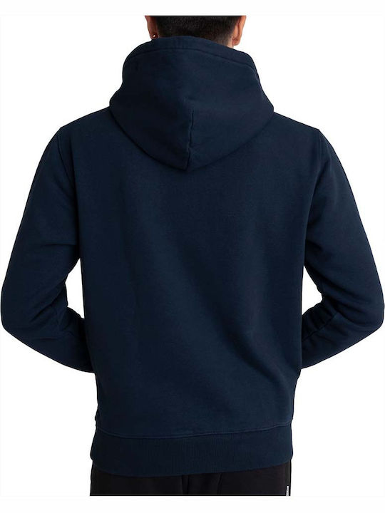 Franklin & Marshall Herren Sweatshirt mit Kapuze und Taschen Navy