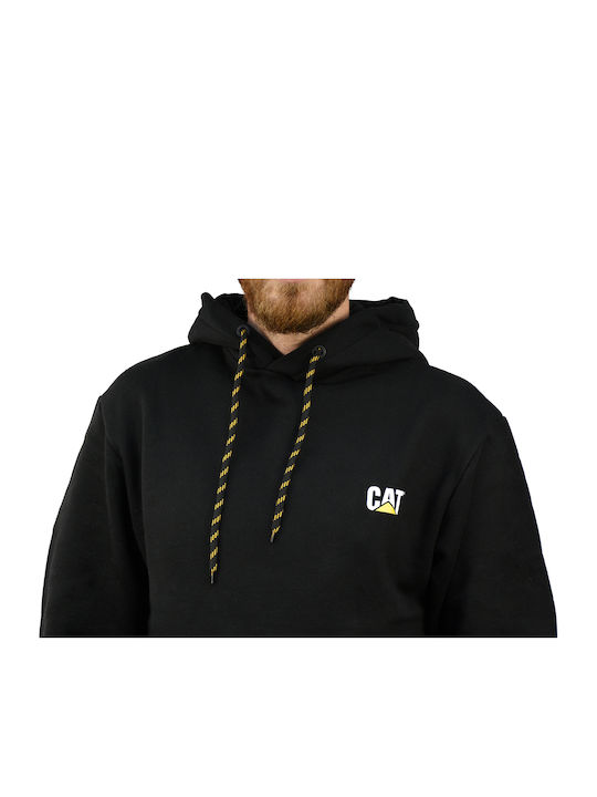 Herren Sweatshirt mit Kapuze und Taschen Schwarz
