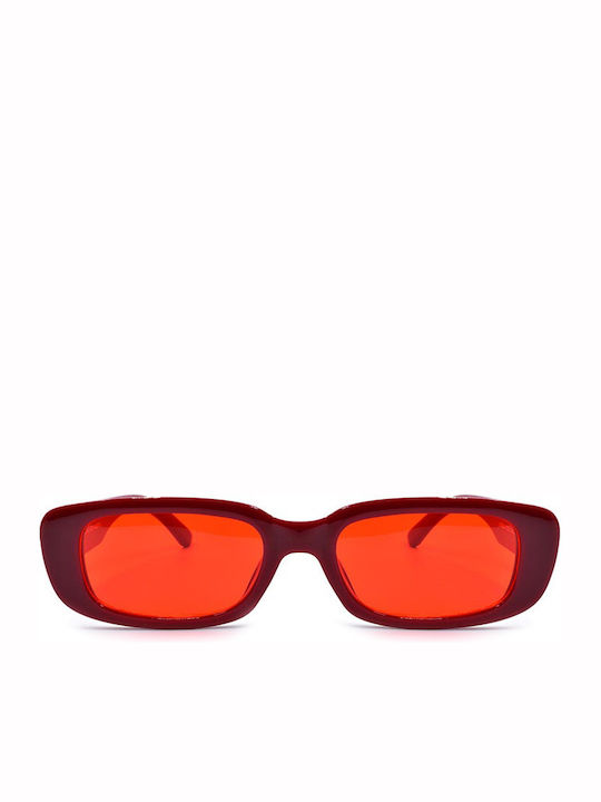 Awear Serena Women's Sunglasses with Red Plastic Frame and Red Lens