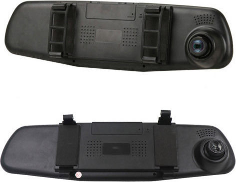 SPM SJ54 1080P Mirror Car DVR Set with Rear Camera, 4.3" Display with Clip