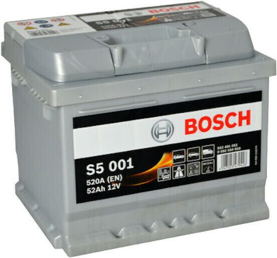 Bosch Batterie Auto S5001 mit Kapazität 52Ah und CCA 520A