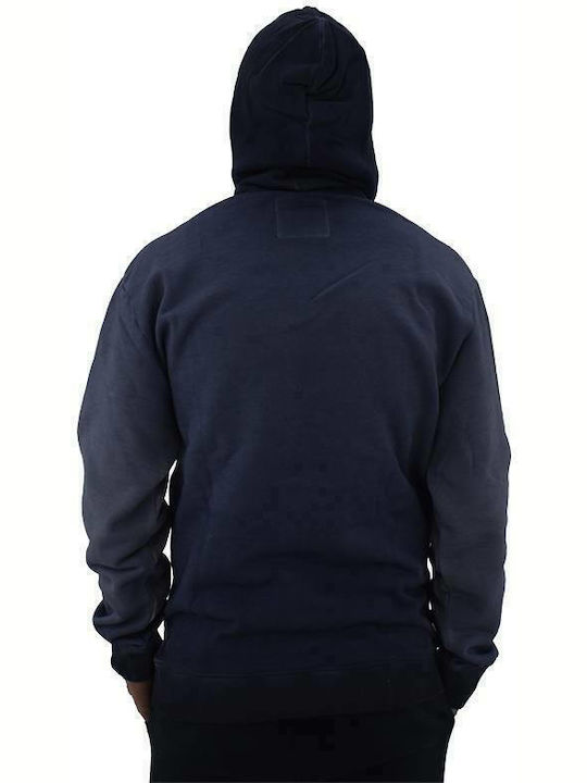 CAT Frozen Men's Sweatshirt with Hood and Pockets Blue